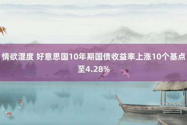 情欲湿度 好意思国10年期国债收益率上涨10个基点至4.28%